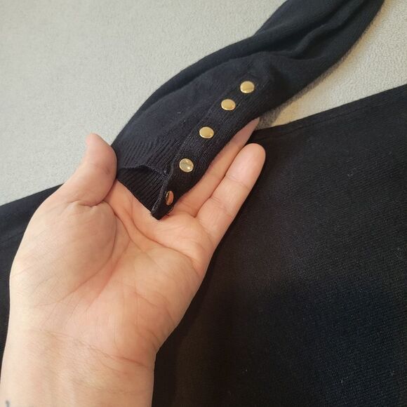 Zara Knit Black Mini Long Sleeves Dress Size Small - Picture 4 of 7